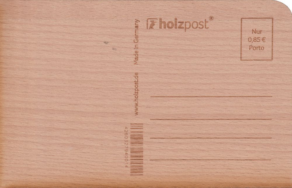 holzpost GmbH Postkarte Holzpostkarte "Du bist mir nicht ganz unsympathisch"
