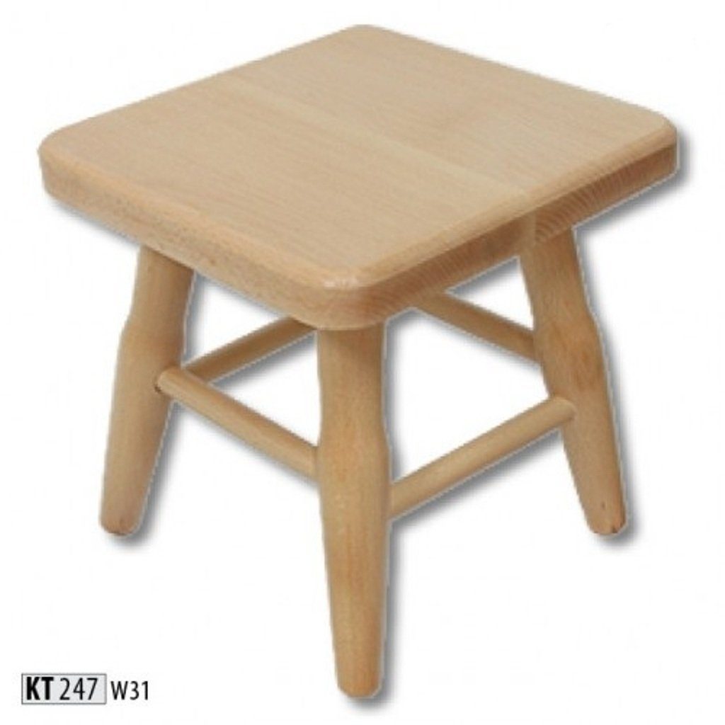 JVmoebel Sitzhocker, Hocker Holzhocker Schemel Massive Buche Stuhl Sitzhocker Echtes Holz