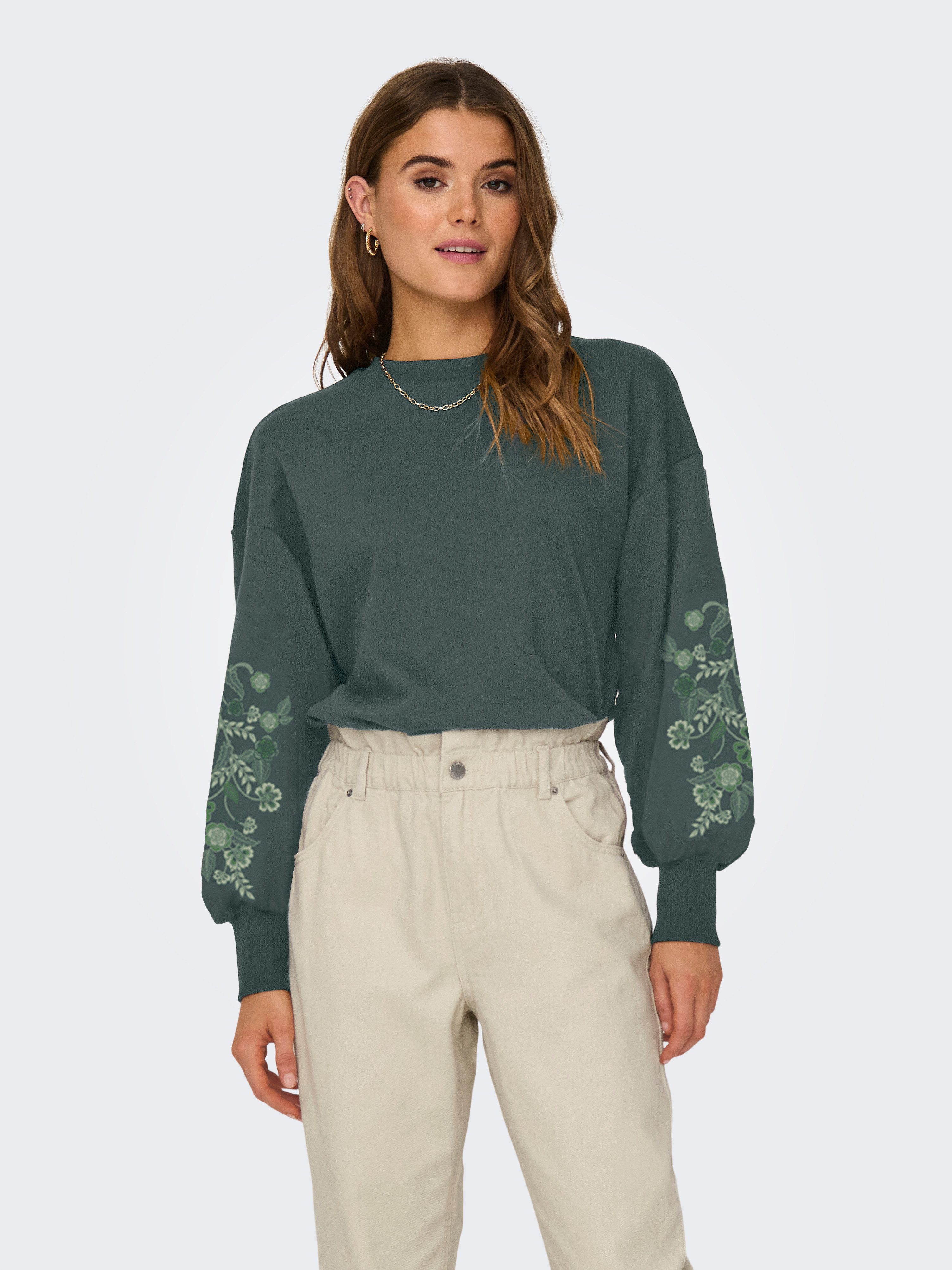 ONLY Sweatshirt ONLBROOKE L/S O-NECK FLOWER SWT