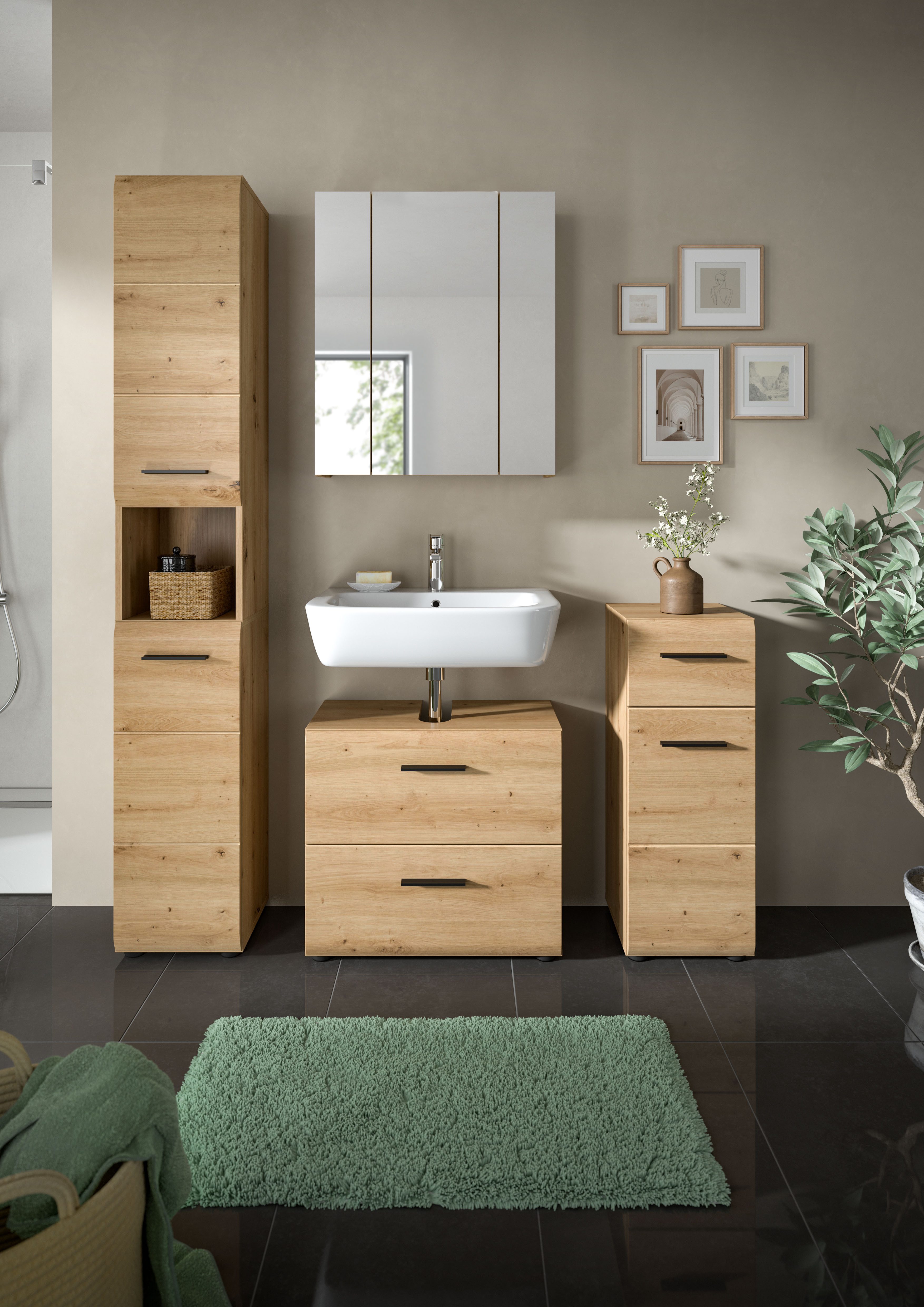 INOSIGN Badezimmer-Set, (Set, 4-St), Florenz, Badkombination günstig online kaufen