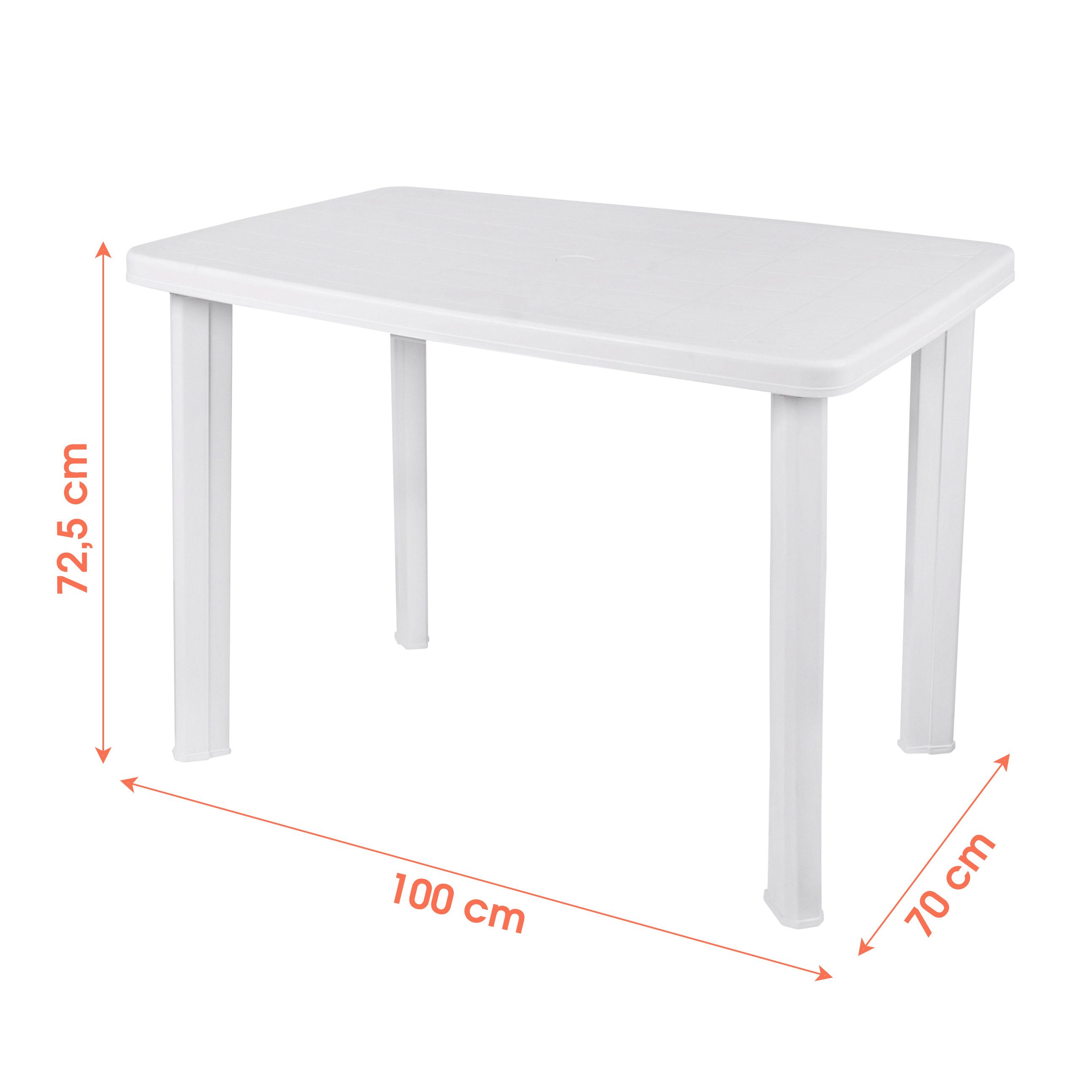 Spetebo Gartentisch Kunststoff Gartentisch 100 x günstig online kaufen