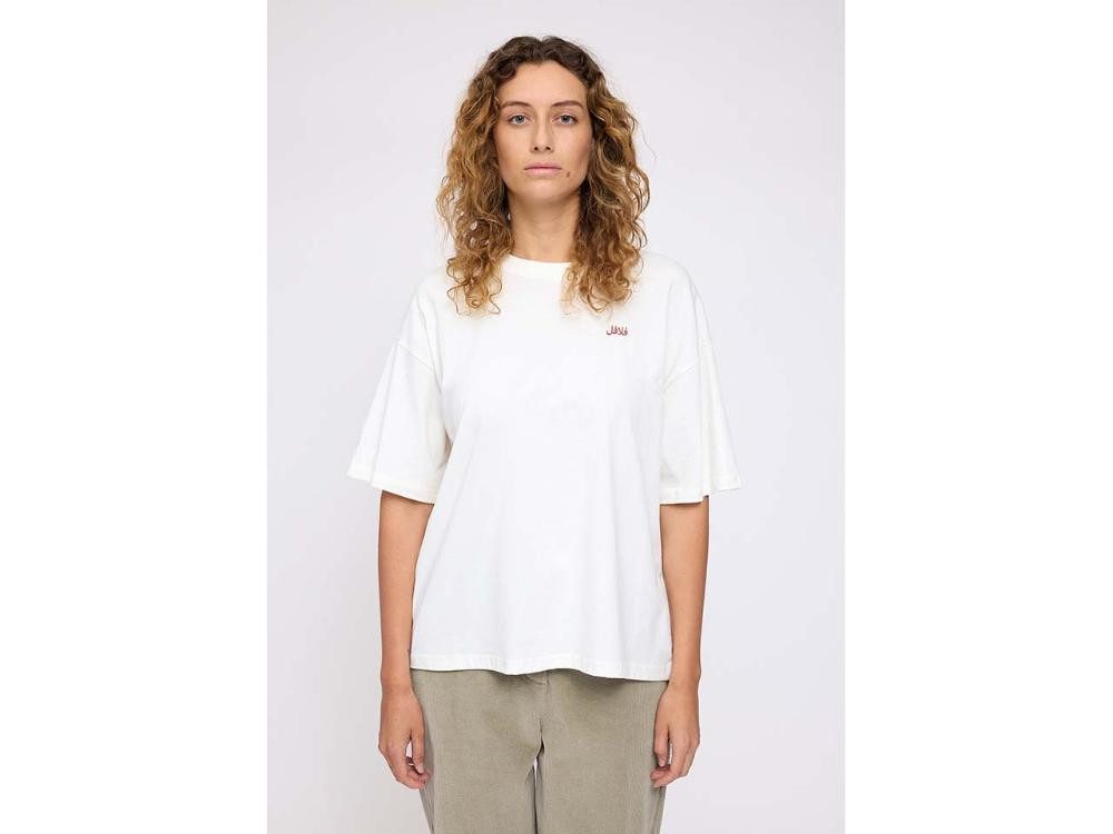 MAZINE T-Shirt MAZINE Damen-Oversized-T-Shirt 'Back Print' mit Ru