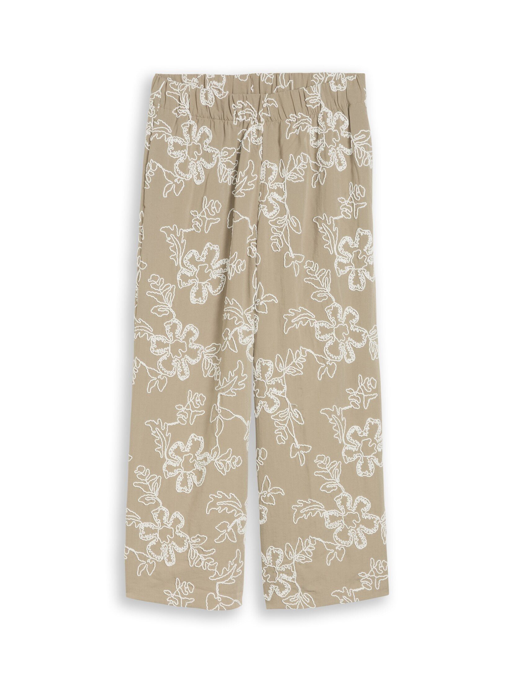 TOM TAILOR 7/8-Hose Hosen & Chino Culotte Hose mit Blumen-Stickerei