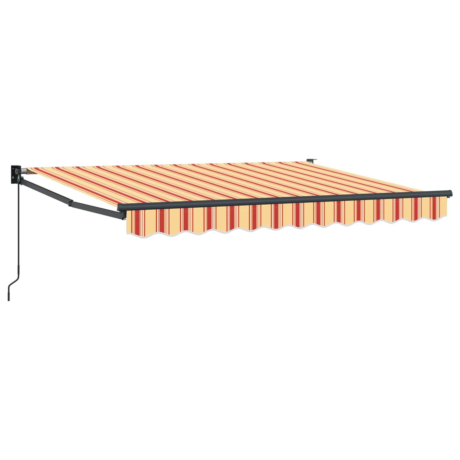 Markise 3 x 2 m Einziehbare Markise Gelb Orange und Weiß 3x2 m