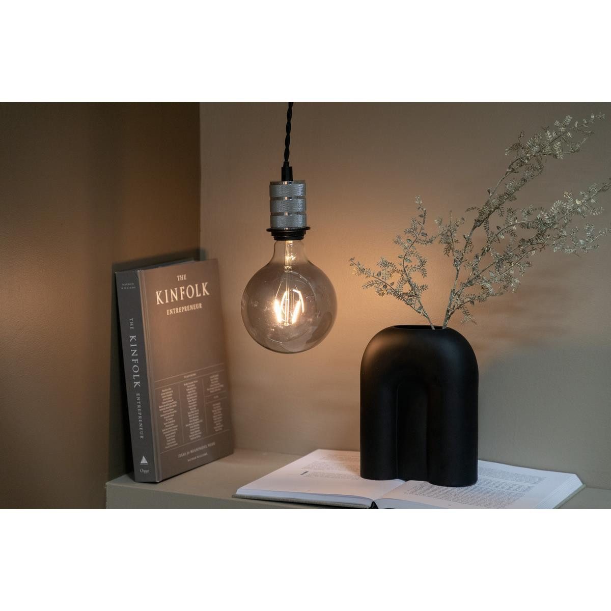 BOURGH Hängeleuchte LINA Hängelampe silber - Hängeleuchte in modernem Design, aus Stahl, moderner zeitloser Stil