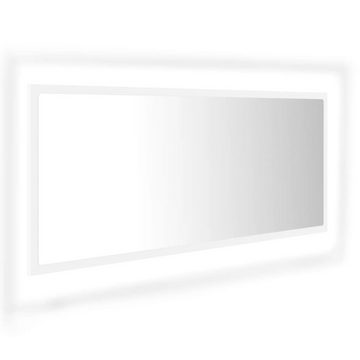 vidaXL Badezimmerspiegelschrank LED-Badspiegel Weiß 100x8,5x37 cm Acryl (1-St)