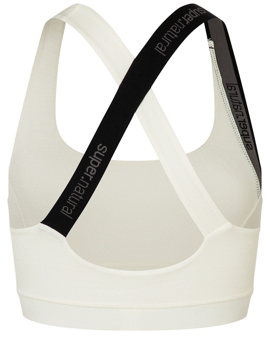 SUPER.NATURAL Sport-BH Damen, atmungsaktiv, Merino RUBBERRIBBRA casual, Tanktop