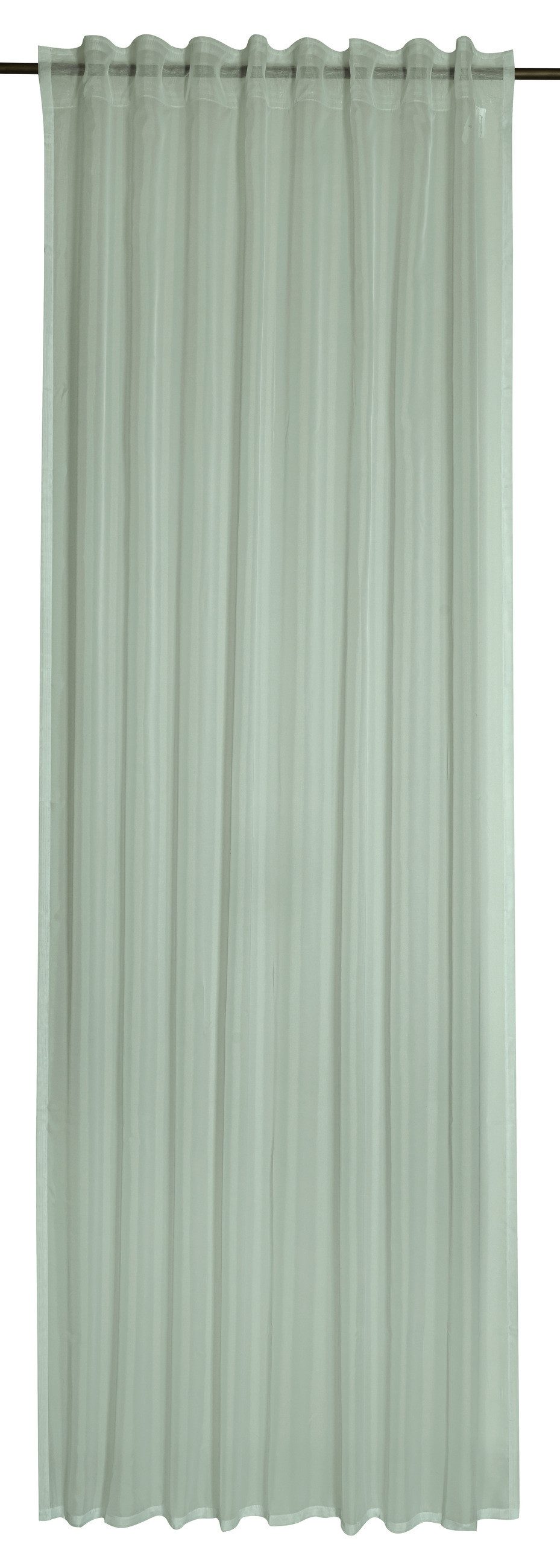 ELBERSDRUCKE Vorhang Gardine mit verdeckten Schlaufen Pure mint 255 x 140 cm (1 St), Multifunktionsband, transparent, Polyester, einfarbig, modern – Bild 3 von 4