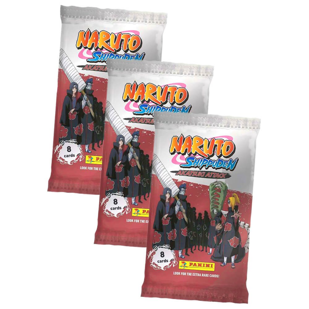 Panini Sammelkarte Naruto Shippuden Karten - Akatsuki Attack Trading Cards (2024), Naruto Shippuden Karten - Sammelkarten - 3 Booster