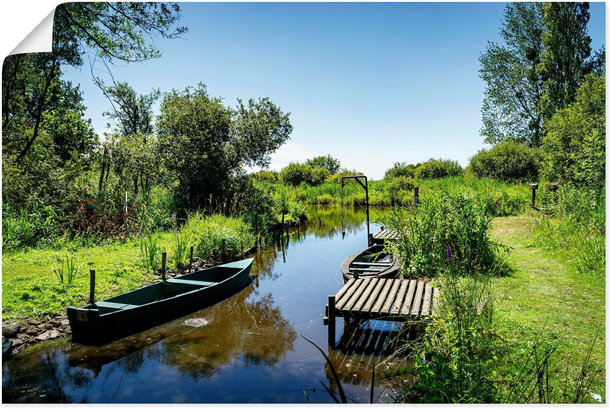 Artland Wandbild Naturlandschaft am Fluss Frankreich, in St), Wandaufkleber Alubild, (1 oder Größen Poster Gewässer in Leinwandbild, versch. als