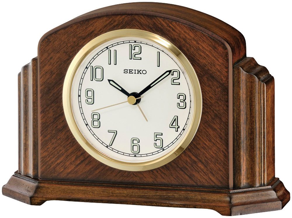 Seiko Tischuhr QXE043B Quarzuhr, Wohnzimmer,Esszimmer,Holz,nussbaumfarben,A günstig online kaufen