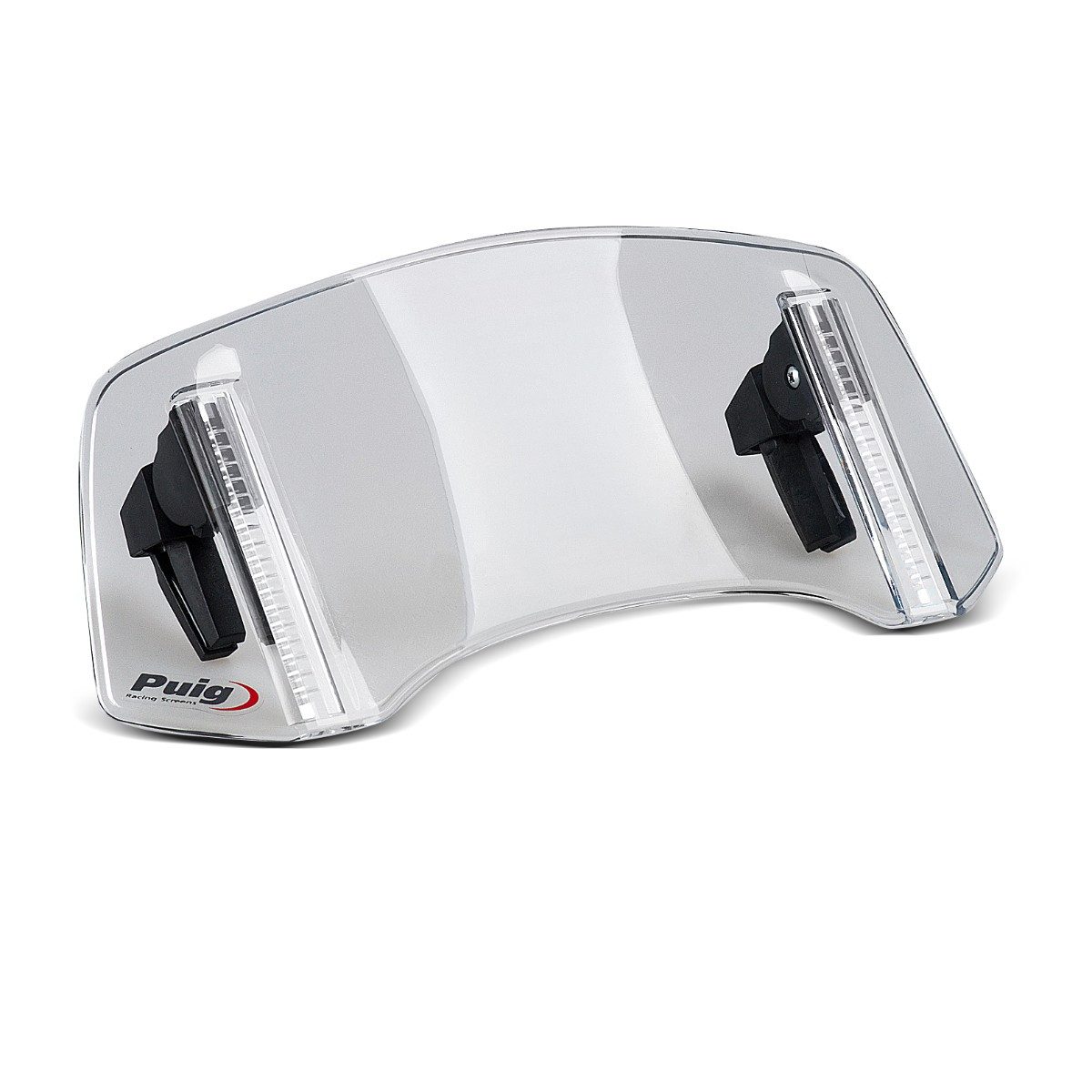 PUIG Motorradhelm-Visier Windschild Spoiler Aufsatz Clip-On # 20764H Aufsatzspoiler rauchgrau