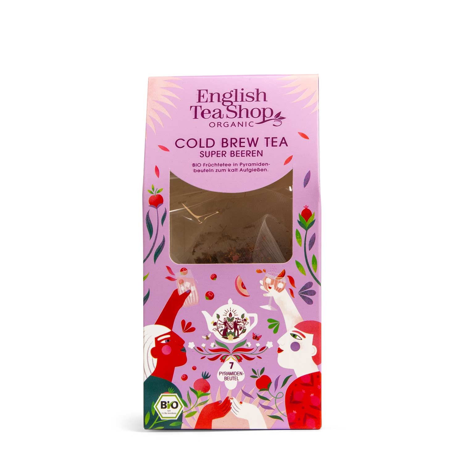 English Tea Shop Tee Cold-Brew-Tee Super Beeren, BIO, 7 Pyramiden-Beutel (für Kaltaufguss)
