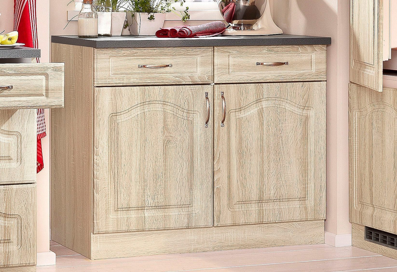 wiho Küchen Unterschrank "Linz" 100 cm breit, in Landhaus-Optik günstig online kaufen