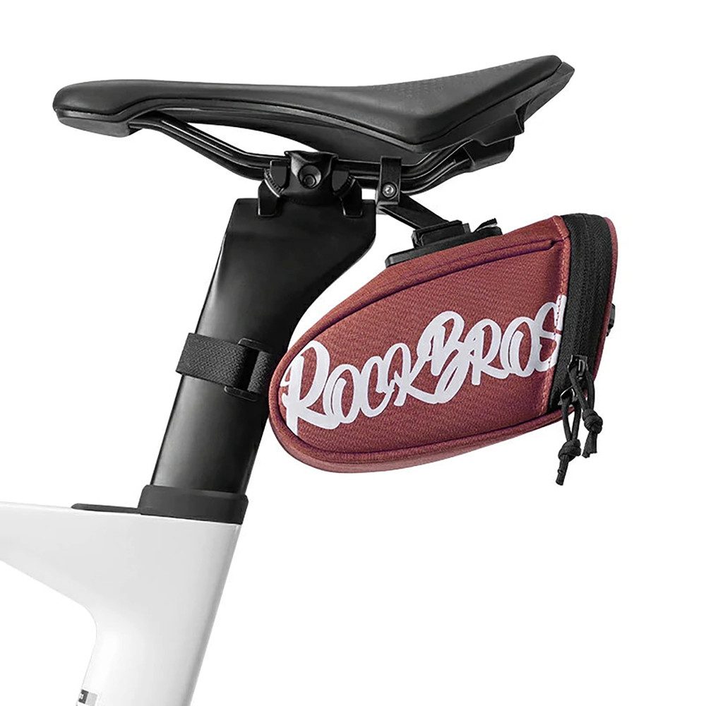 ROCKBROS Satteltasche Fahrradtasche Werkzeugtasche Zubehörtasche (Spar-Set, 1-tlg., 18 x 8,5 x 5,6 cm kompakt), reflektierend, Netztasche, Schnellverschluss, 0,8 l