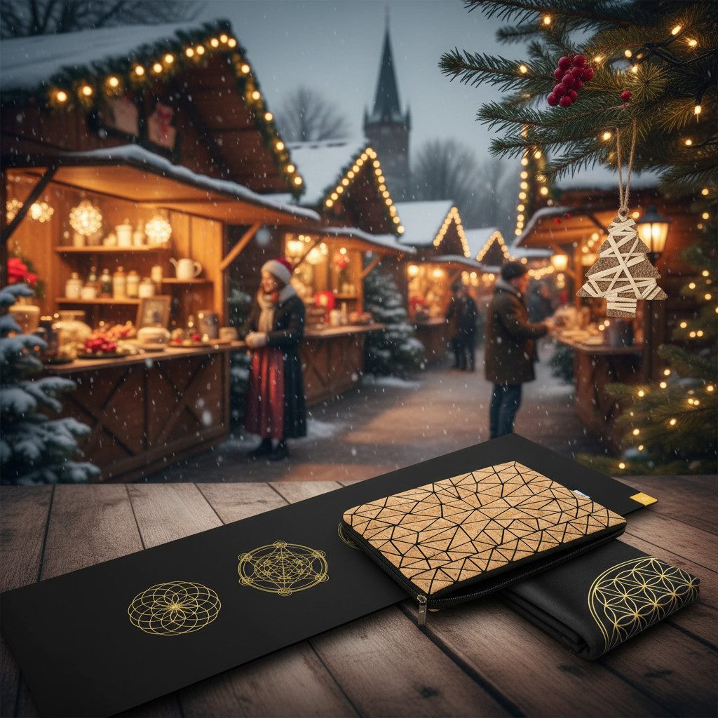 GOLDEN Yogamatte Faltbare rutschfeste dünne leichte ökologische Yogamatte mit Tasche