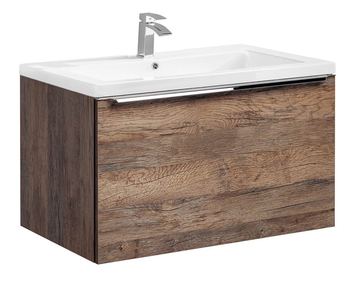 einfachgutemoebel Waschtisch-Set Badezimmer Waschplatz OAKLEE 80cm, günstig online kaufen