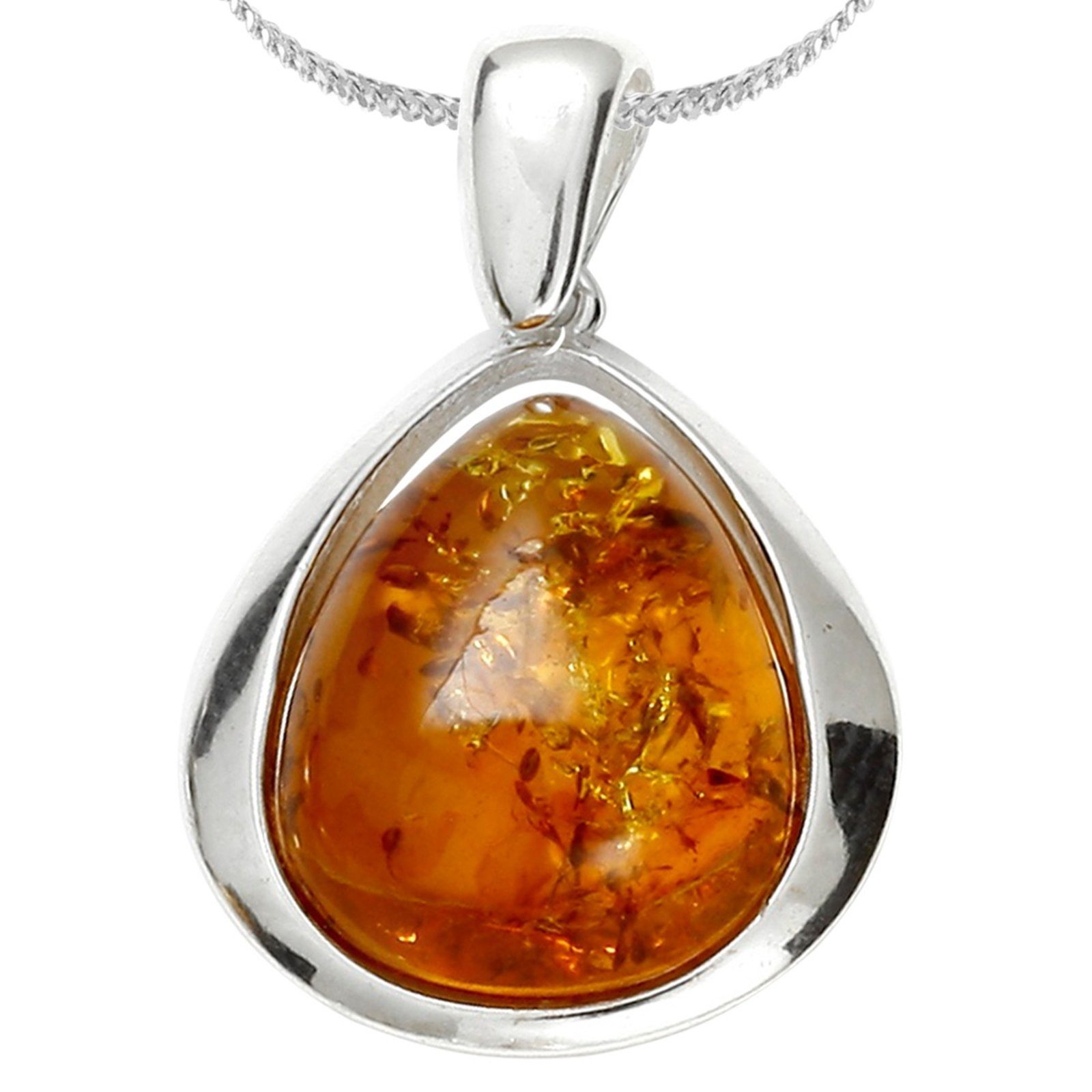 OSTSEE-SCHMUCK Kette mit Anhänger - Angelina - Silber 925/000 - Bernstein ( günstig online kaufen