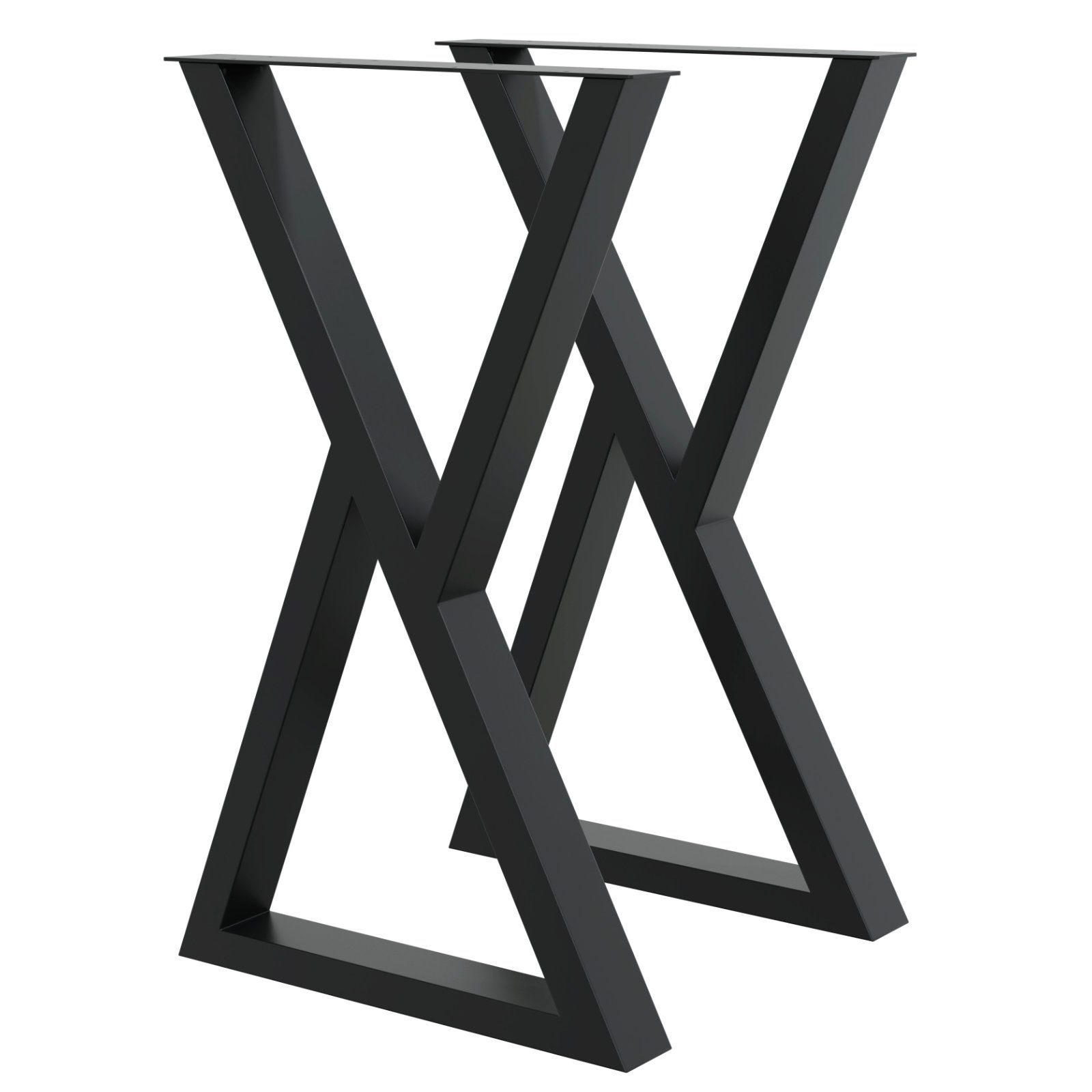 HAGO Tischbein DIY Tischkufen 45x71cm X-Form Tischgestell Esszimmertisch Beine Dreiec