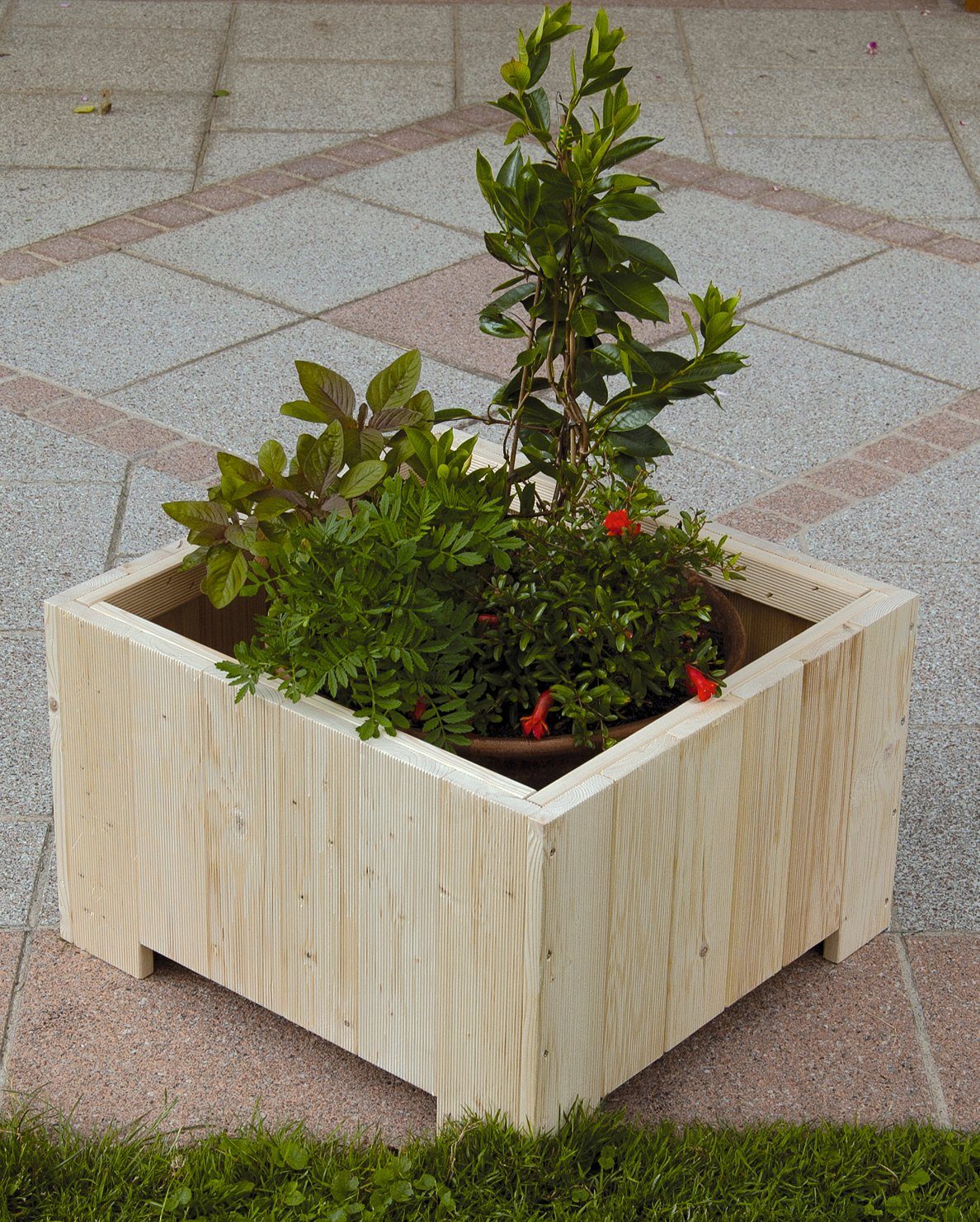 GASPO Blumenkasten Wels, BxTxH: 57x57x35 cm natur