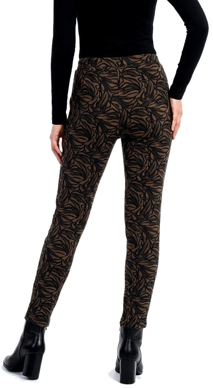 dy_mode Thermohose Damen Thermohose Gefütterte Schlupfhose Winterhose Thermoleggings Middel Waist, mit Innenfutter, mit elastischem Bund
