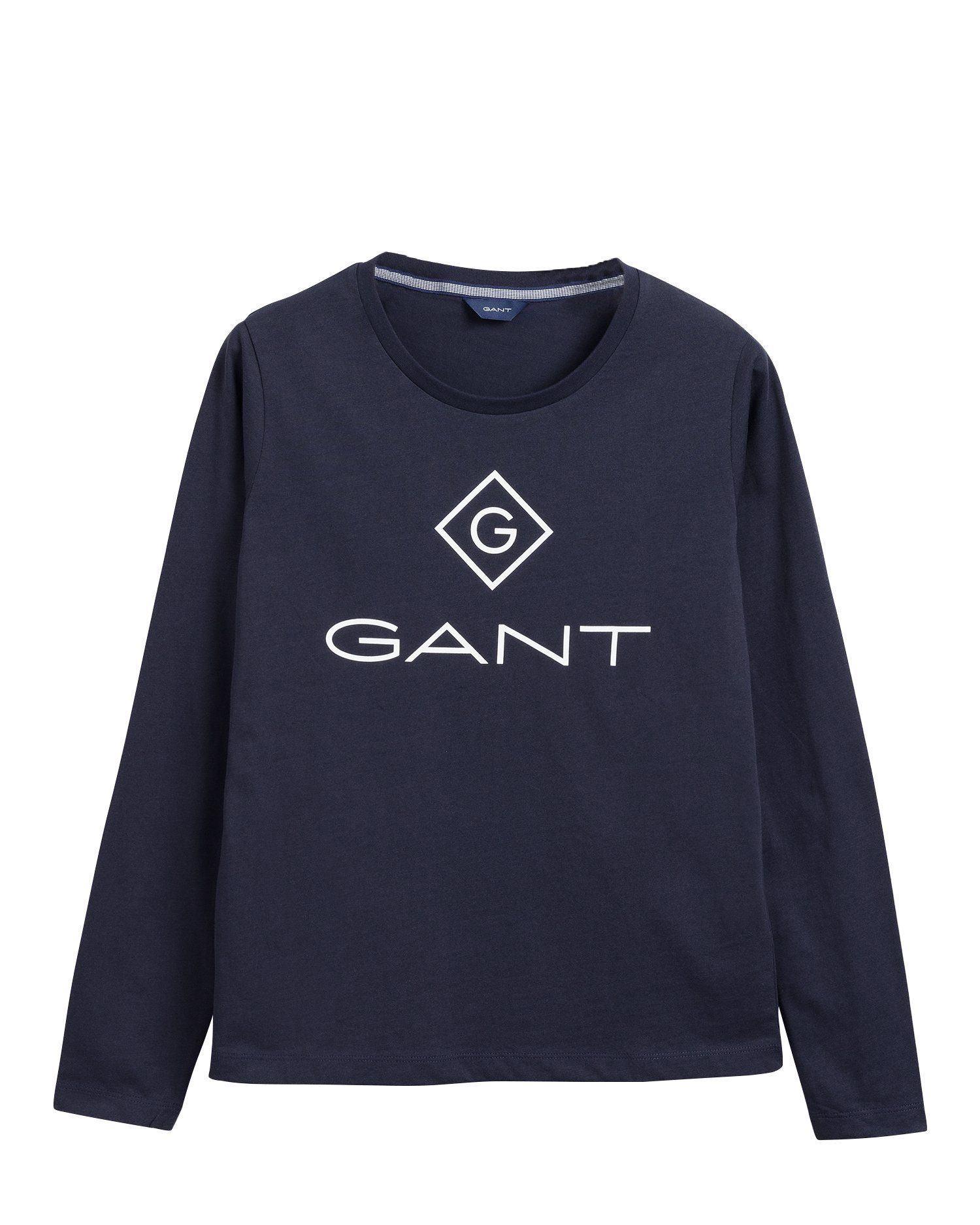 Gant T-Shirt Damen T-Shirt - LOCK UP, Longsleeve, langarm Blau