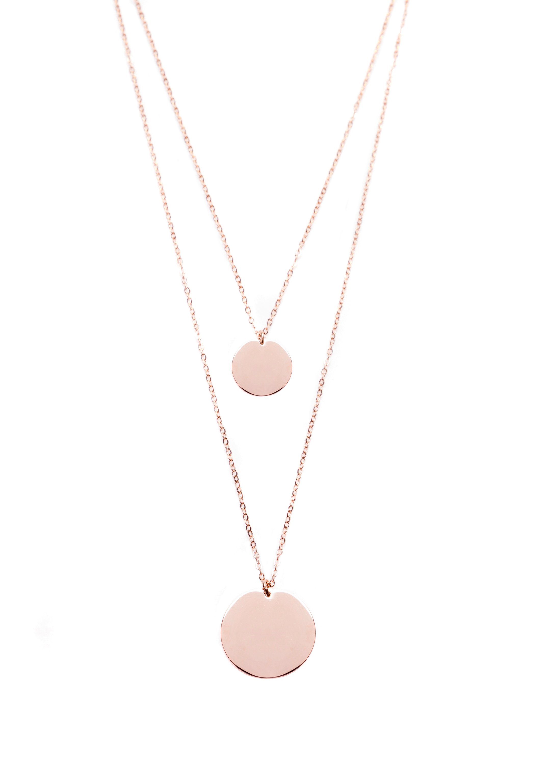 Hey Happiness Kette mit Anhänger 2er Layer Plättchen, wasserfest, Zweireihi günstig online kaufen