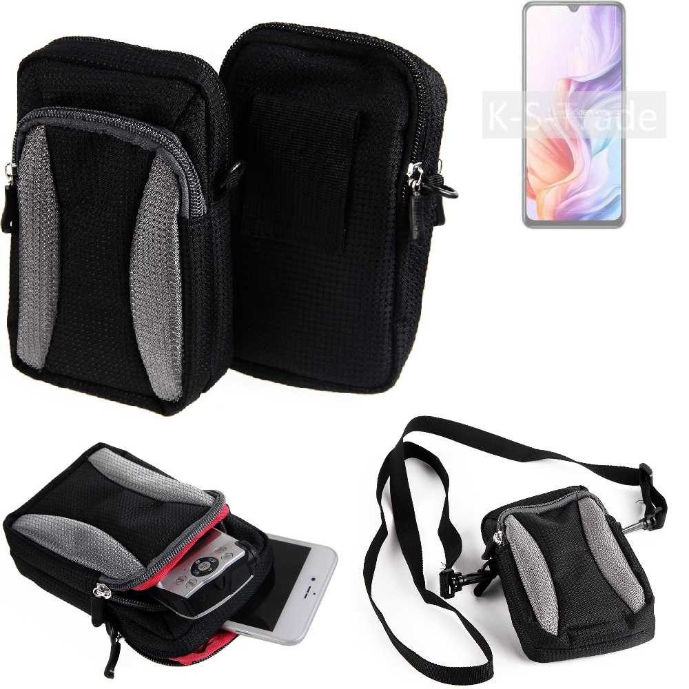 K-S-Trade Handyhülle für ZTE Blade V70 Max, Holster Schutz Hülle Handy Hülle Gürteltasche Umhängetasche mit