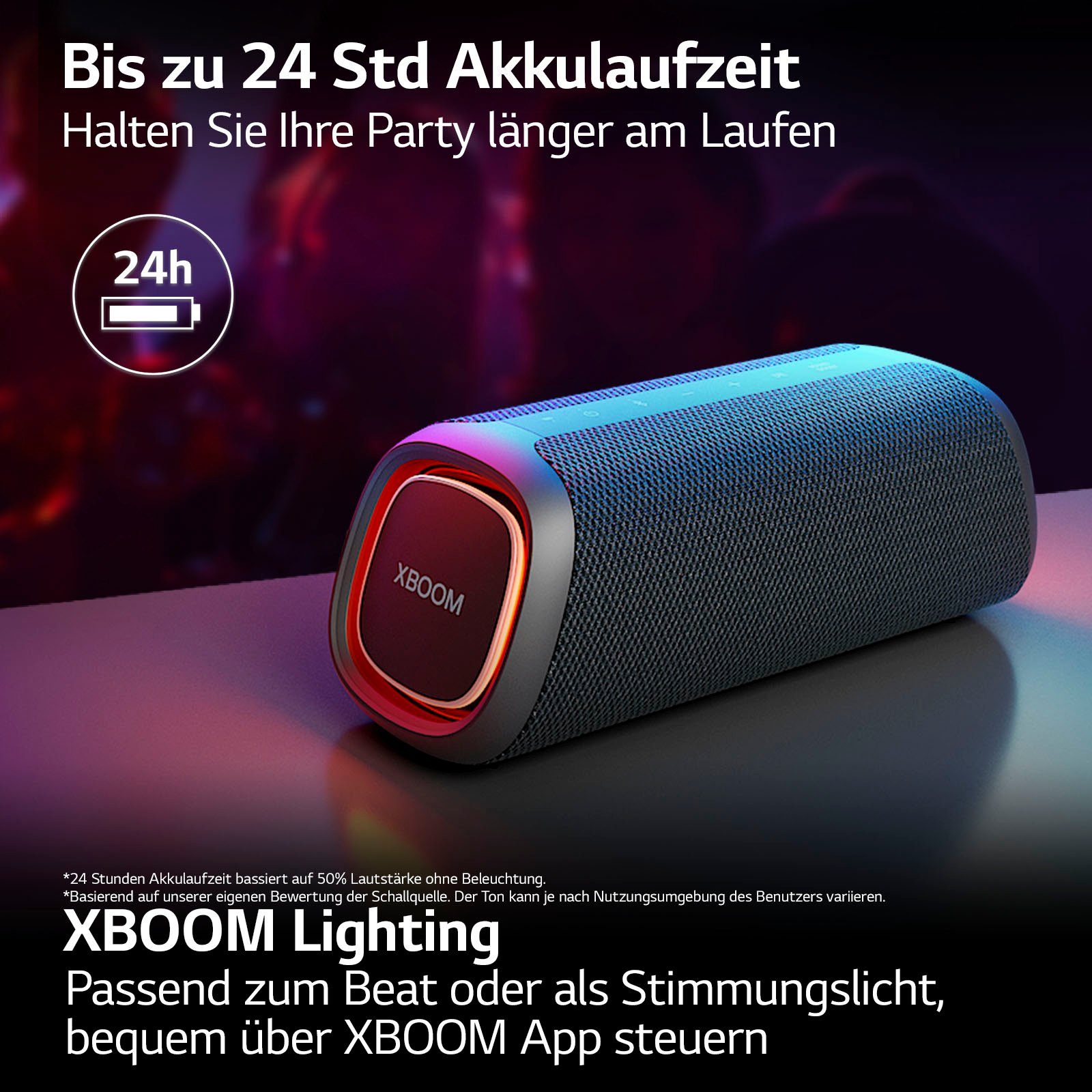 LG XBOOM Go DXG7 40 Lautsprecher (Bluetooth, grau W) 1.0