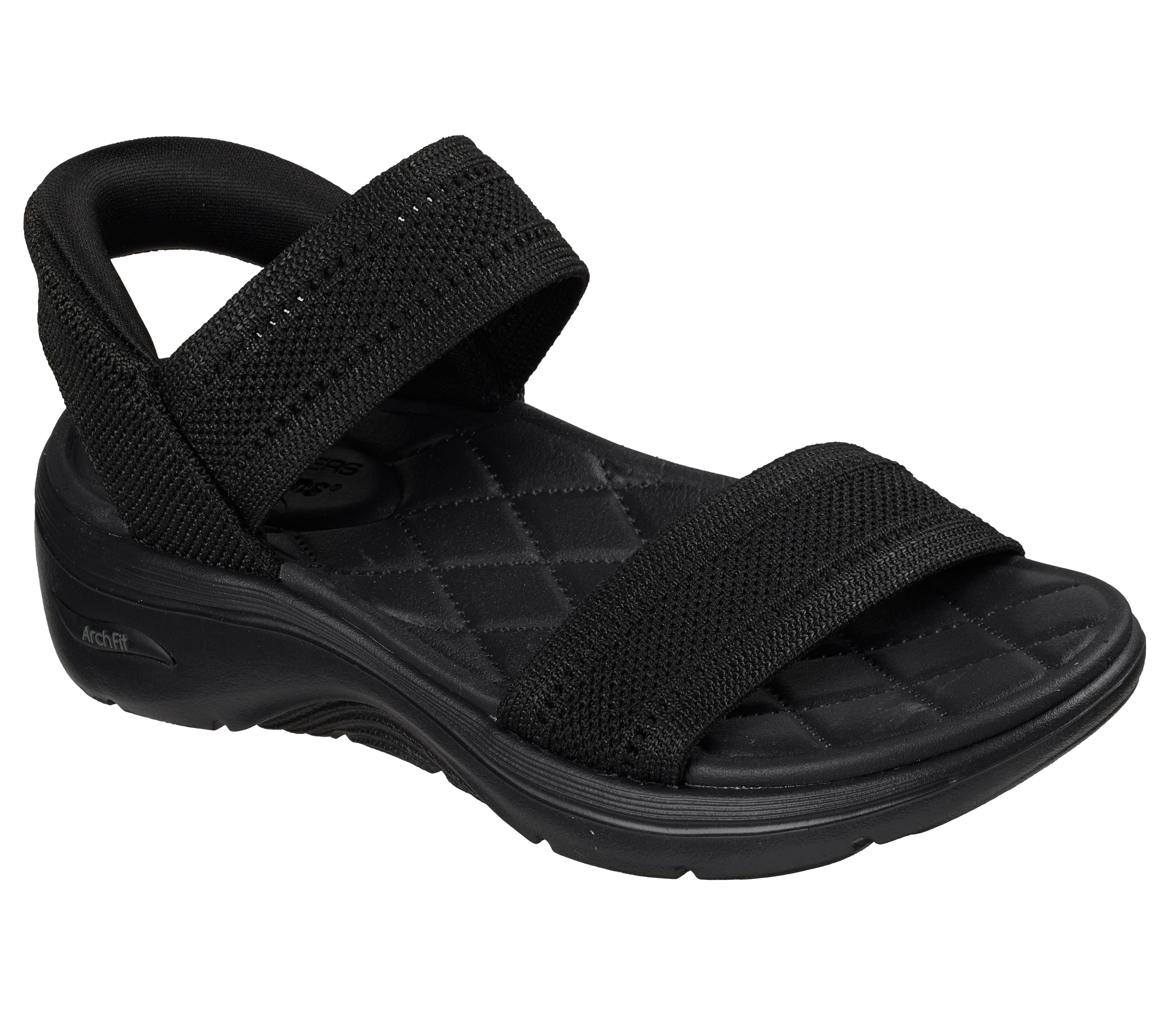 Skechers GO WALK ARCH FIT 2.0 SANDAL Sandale Sommerschuh, Keilsandalette, Urlaubsschuh mit sportiver Sohle