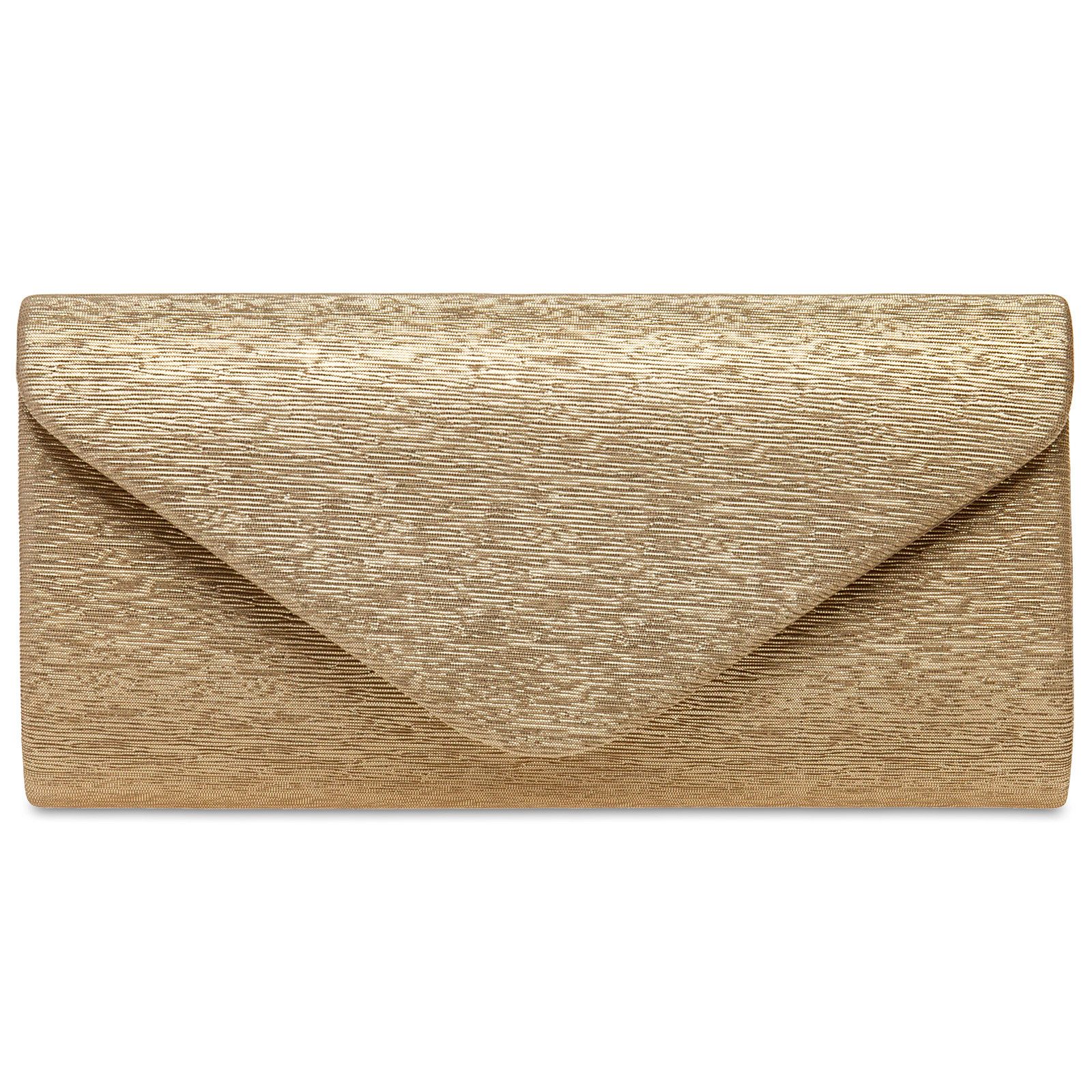 Caspar Clutch TA518 Damen kleine elegante Glanz Abendtasche