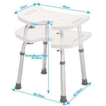 Randaco Duschhocker Duschhocker Badhocker Badehocker belastbar bis 136kg Duschstuhl