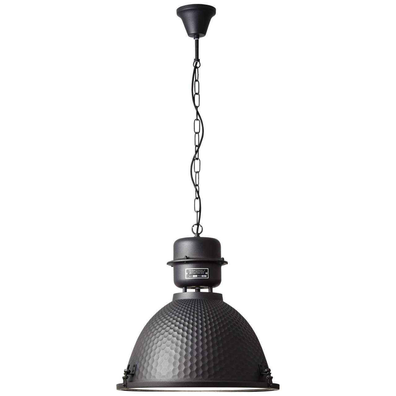 Brilliant Pendelleuchte E27, geeig Kiki, Pendelleuchte Kiki Lampe schwarz 1x A60, 48cm 60W, korund