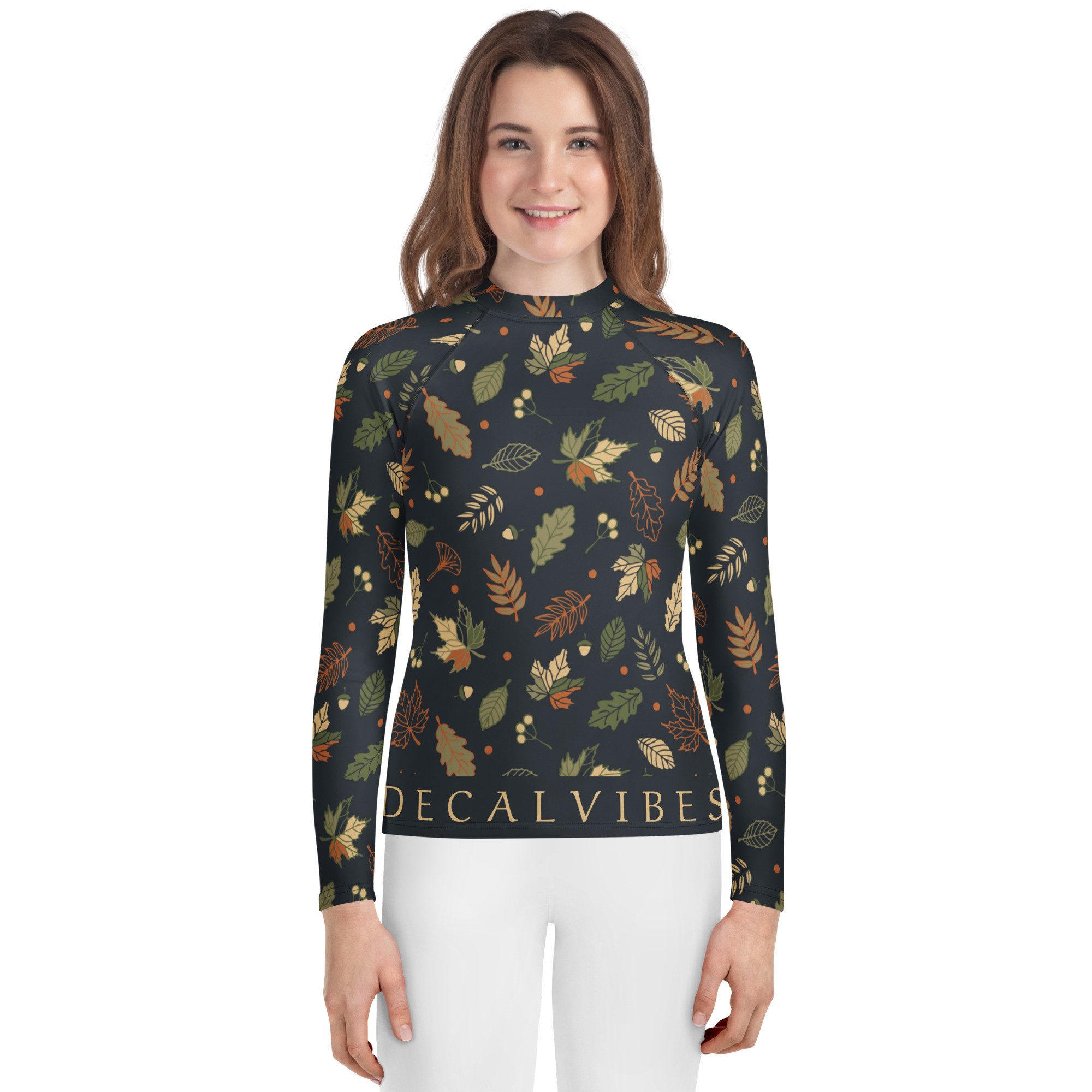 DECALVIBES Langarmshirt Mädchen Rash Guard Compression Langarmshirt für Jugendliche Ultimate Weicher 4-Wege-Stretch und bequeme körpernahe Passform