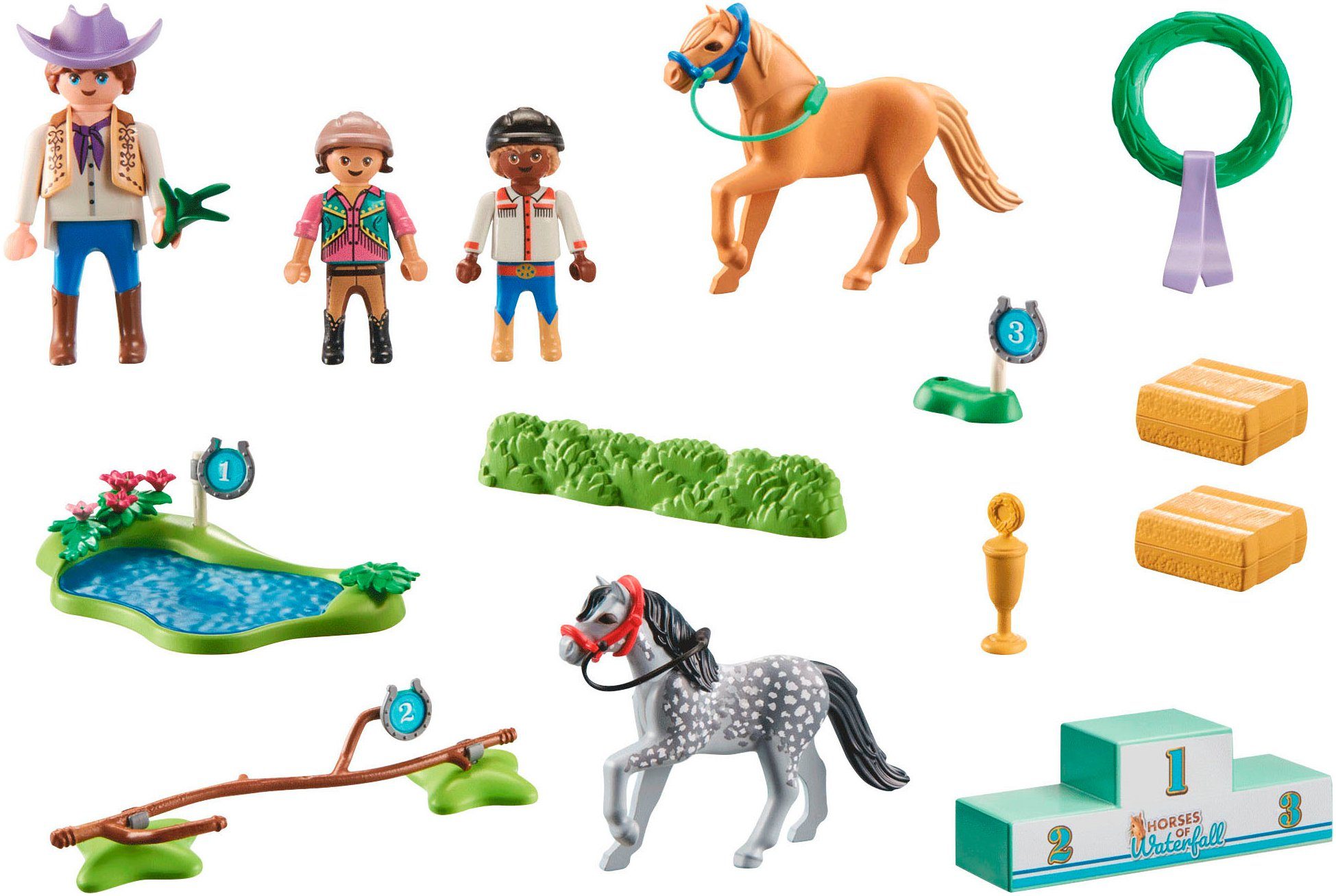 Playmobil® Ponyturnier (71495), Horses of Waterfall Konstruktions-Spielset, günstig online kaufen