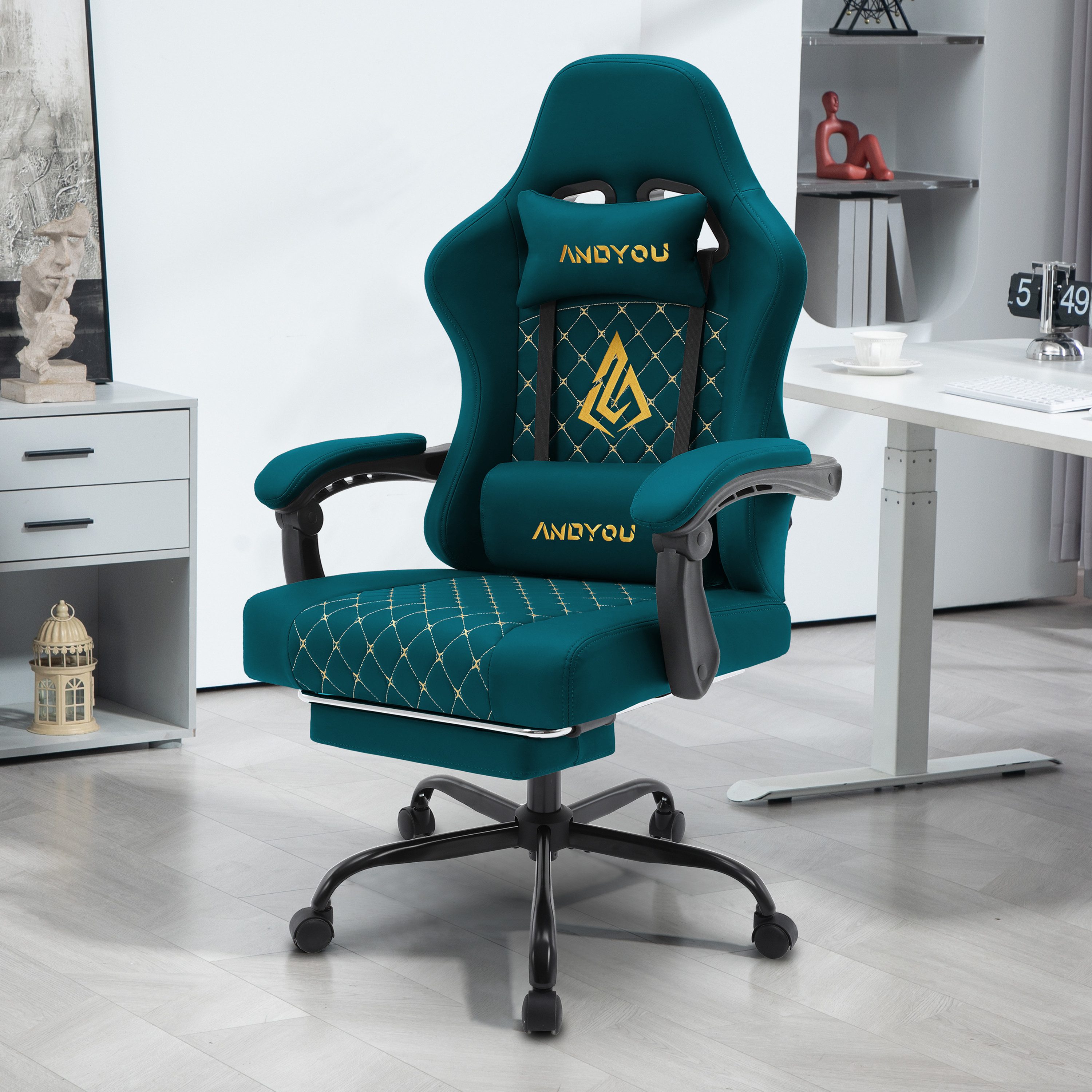 ANDYOU Gaming-Stuhl Gaming-Stuhl, ergonomischer Bürostuhl, Rennstuhl für PC günstig online kaufen