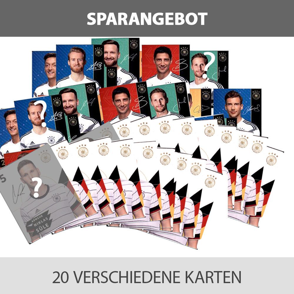 REWE Sammelkarte EM 2020 REWE + WM 2018 REWE Sammelkarten - je 20 verschiedene Karten
