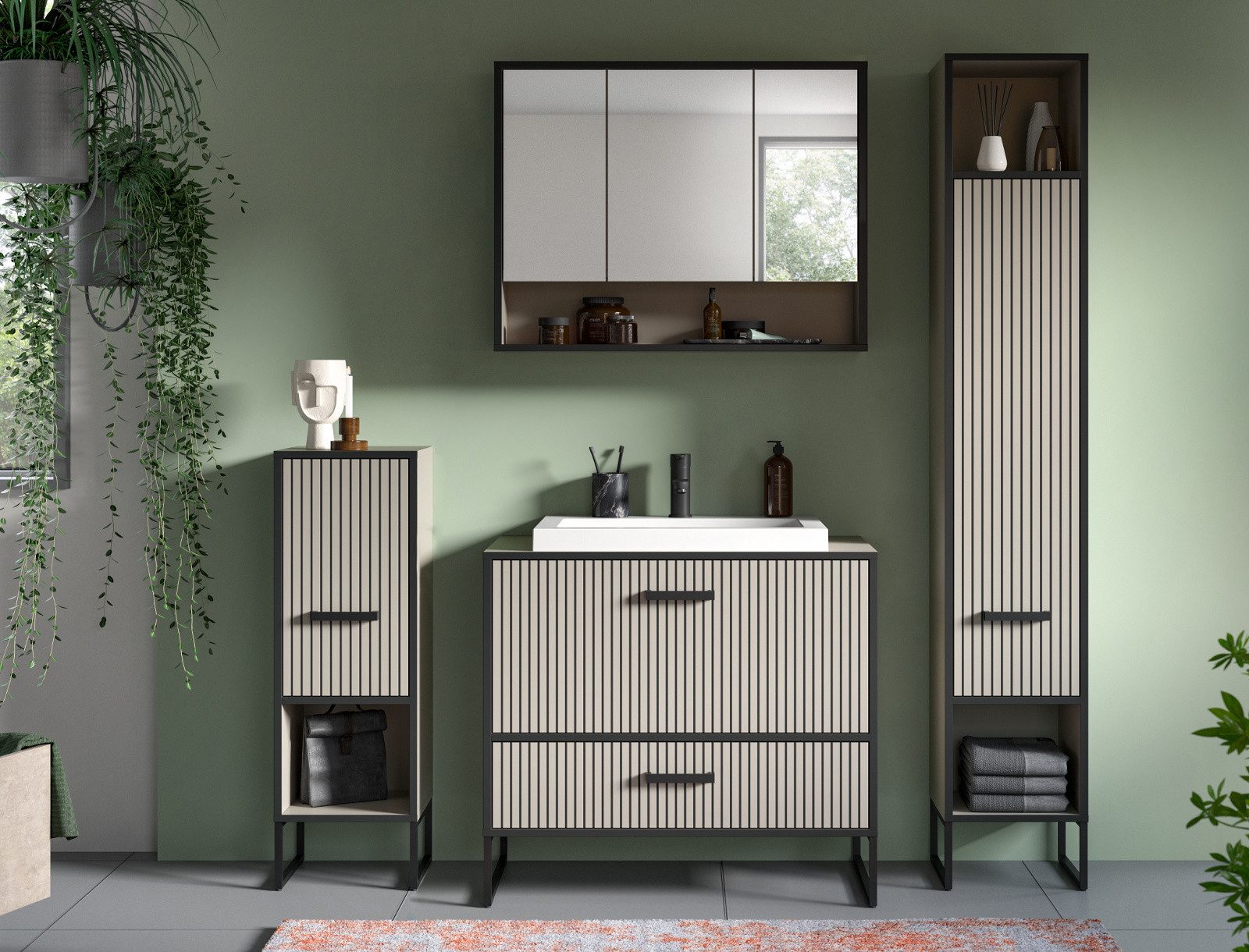 Inn.Furn Badmöbel-Set Scana, (Badezimmer in Sand günstig online kaufen