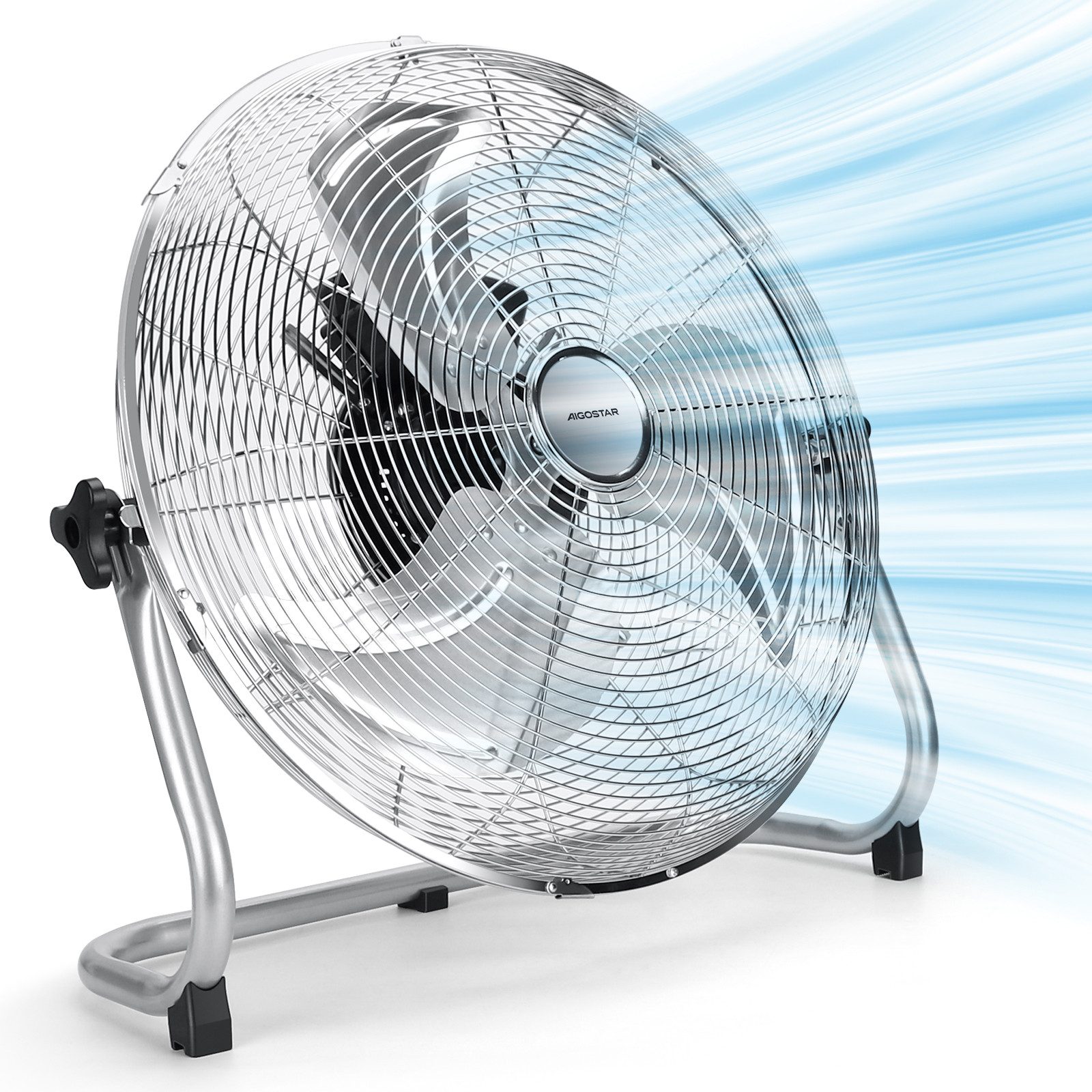 Aigostar Bodenventilator 55cm Windmaschine, Standventilator, Retro günstig online kaufen