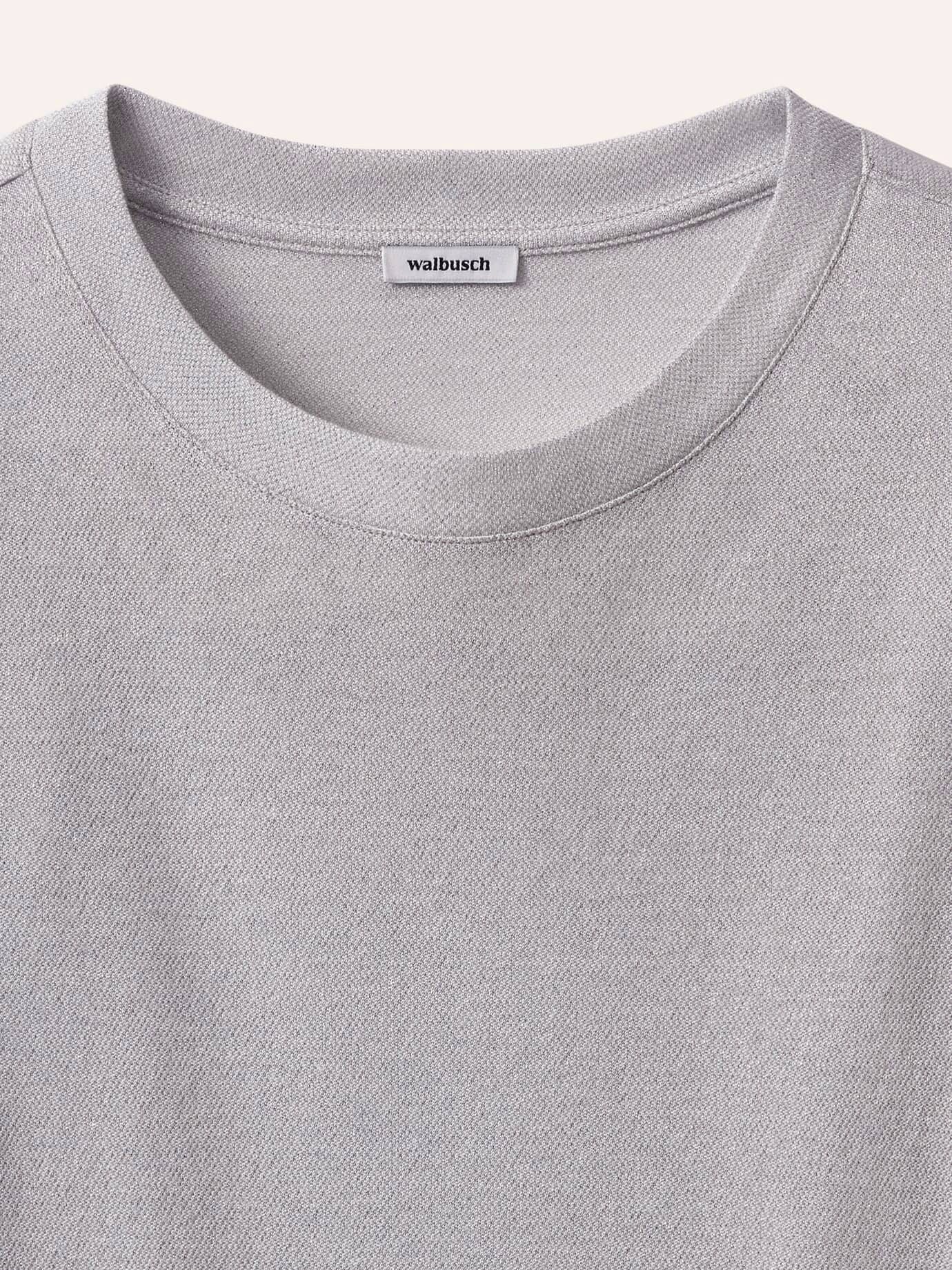 Walbusch T-Shirt Damen Shirt mit Lurex Rundhals Halbarm, pflegeleicht – Bild 4 von 4