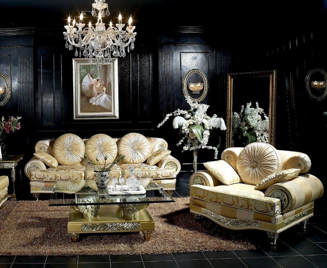 JVmoebel Sofa, Klassische Sofagarnitur 3+1 Barock Rokoko Antik Stil Sofa Couch