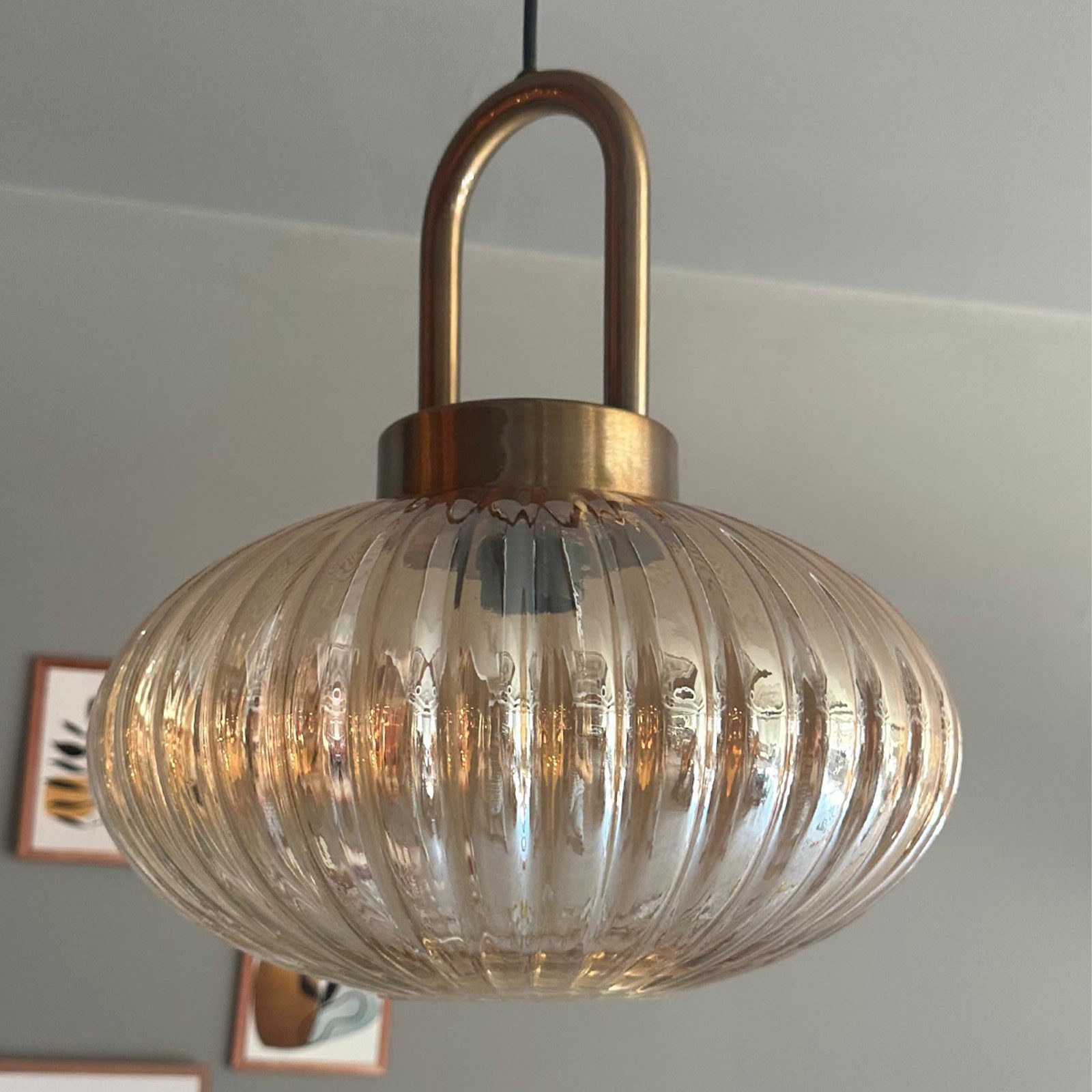 Bamyum Pendelleuchte Elegant Glas Pendelleuchte Hängelampe Restaurant Halle günstig online kaufen