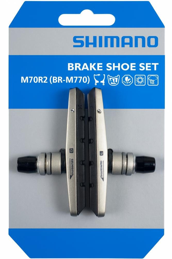 Shimano Felgenbremse SHIMANO Bremsschuh M70R2 Cartridge 1 Paar für Alufelge Bremsschuhe