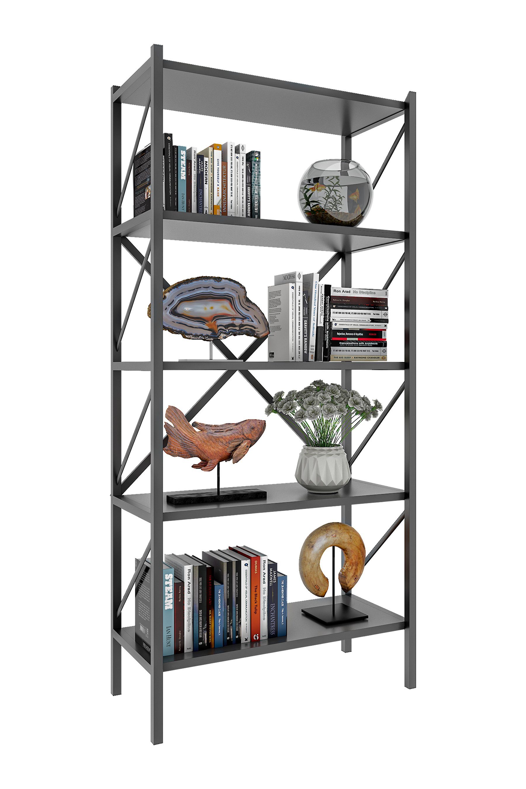 VCM Standregal Holz Metall Stand Regal günstig online kaufen