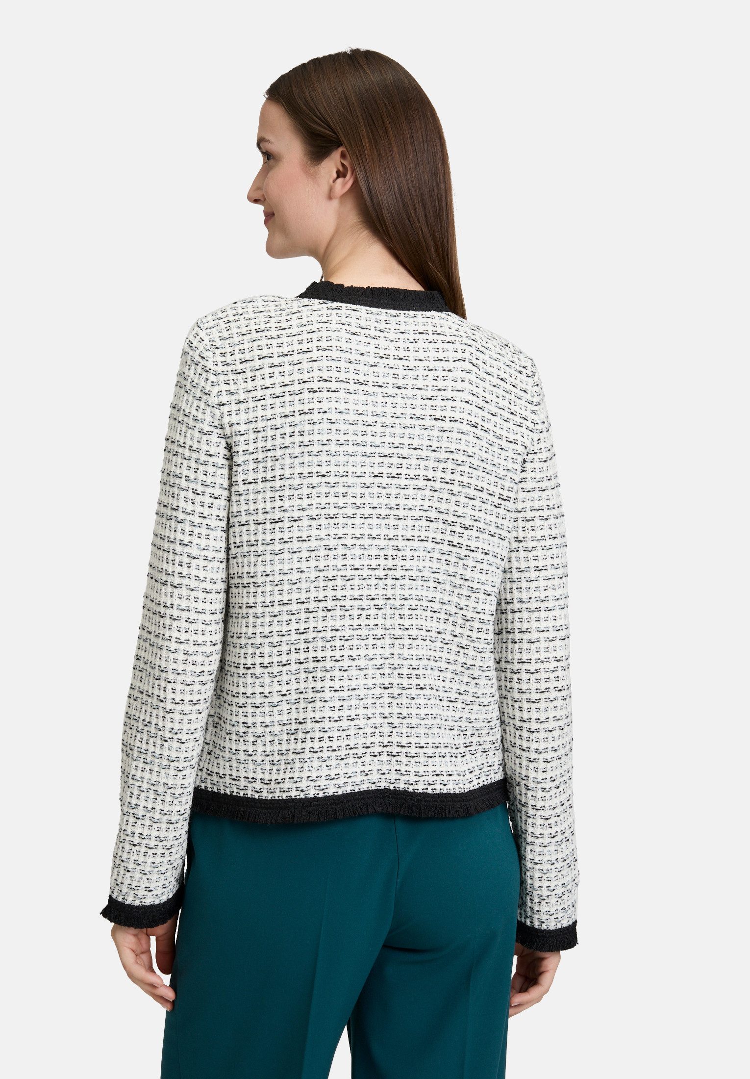 Betty&Co Strickjacke Damen mit Fransen (1-tlg)