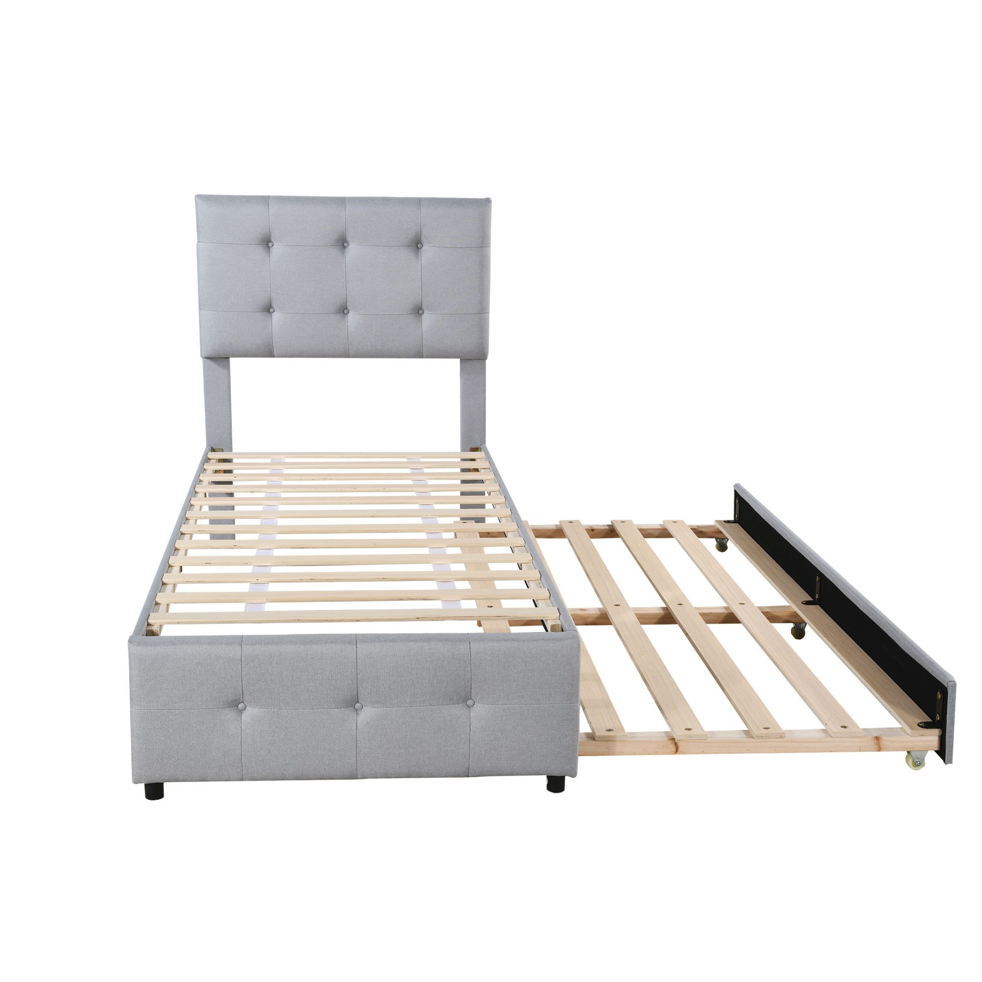 LVHOM Polsterbett 90x200cm mit Ausziehbett/Stauraum günstig online kaufen