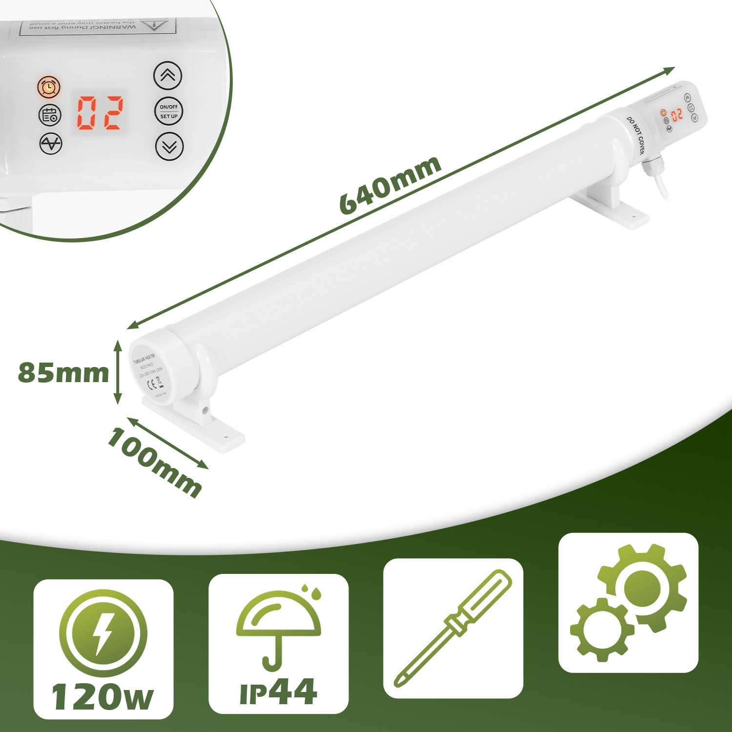 Clanmacy Heizgerät Gewächshausheizung mit Temperaturregler Elektrische Stab günstig online kaufen