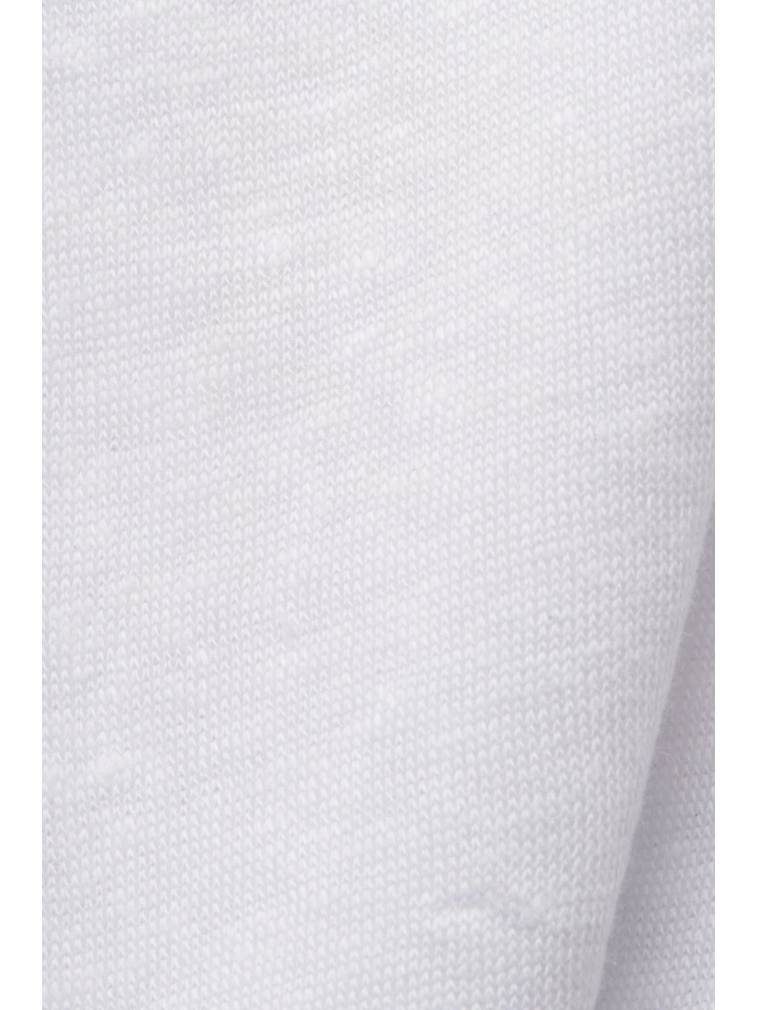 Collection WHITE mit Häkelbesatz Leinen aus (1-tlg) Tanktop T-Shirt Esprit