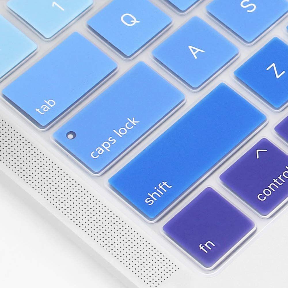 MyGadget Tastaturschutz QWERTZ für Apple MacBook Air 13 & Pro Retina 13/15 Zoll Silikonschutz in Pink Silikon Hülle für deutsche Tastatur 