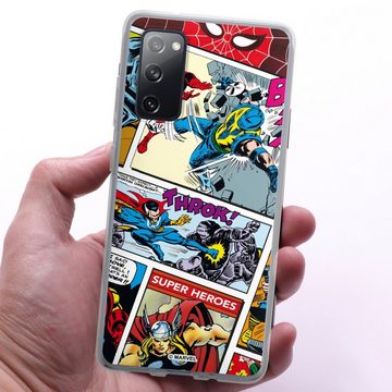 DeinDesign Handyhülle Marvel Retro Comic Blue, Samsung Galaxy S20 FE 5G Silikon Hülle Bumper Case Handy Schutzhülle